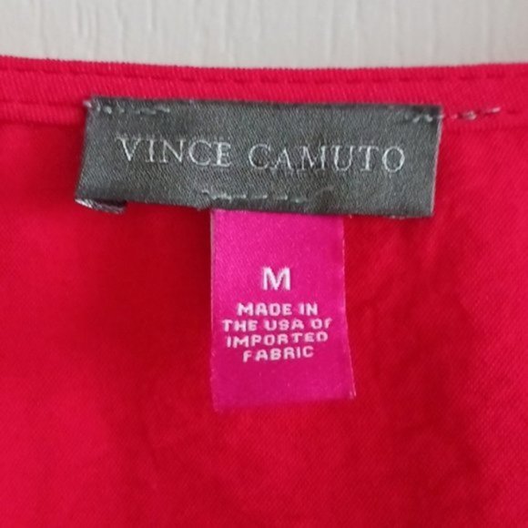 Vince Camuto Bright Red Smoked Dolman Sleeve Top Blouse Sz. Medium - Picture 11 of 13